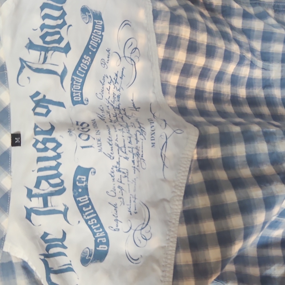 House Of Howe Blue Checkered Cowboy Shirt - Picture 3 of 3